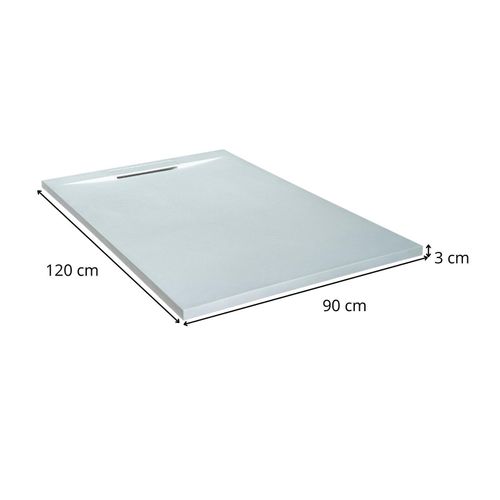 Receveur De Douche Ona Aspect Pierre Extra-plat Blanc