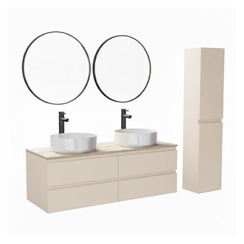 Ensemble Sorrento Double Vasque Suspendu 120cm