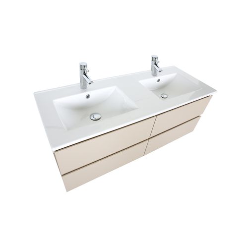 Meuble Double Vasque Sorrento Suspendu Avec Plan Vasque En Céramique 120cm