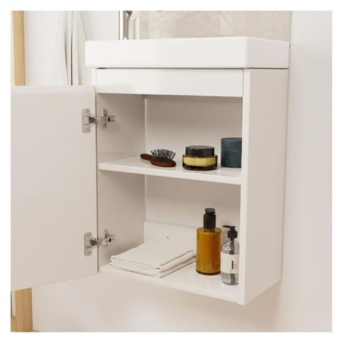 Meuble Lave-mains Lisa + Miroir Tablette