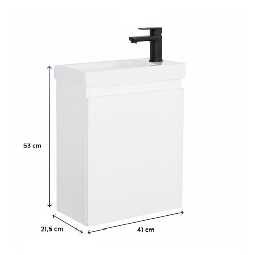 Meuble Lave-mains Lisa + Robinet Noir