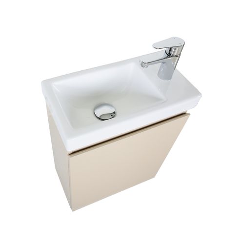 Meuble Lave-mains Lisa + Robinet Chromé + Miroir Rectangulaire