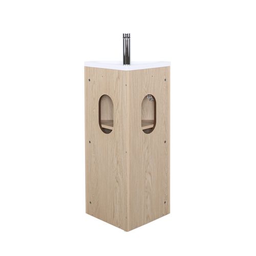 Ensemble Lave-mains D'angle Sorrento Sur Pieds Avec Robinet Et Armoire