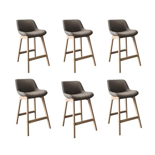 Lot De Chaises Mellow D'îlot Et Bar En Chêne Et Assise Tissu 65cm