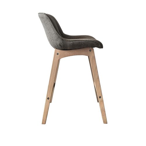 Lot De Chaises Mellow D'îlot Et Bar En Chêne Et Assise Tissu 65cm