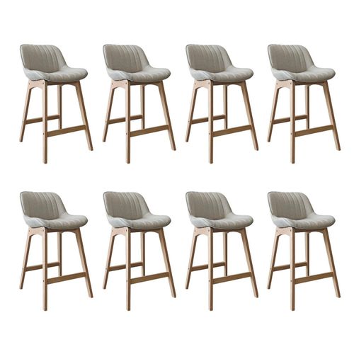 Lot De Chaises Mellow D'îlot Et Bar En Chêne Et Assise Tissu 65cm