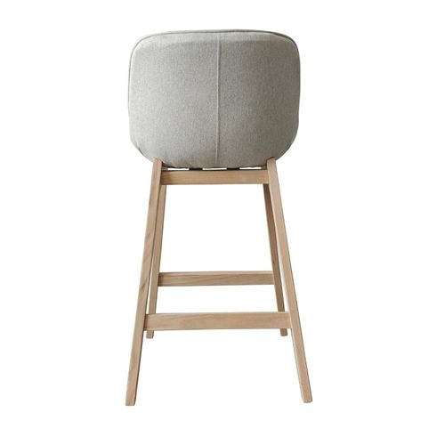 Lot De Chaises Mellow D'îlot Et Bar En Chêne Et Assise Tissu 65cm