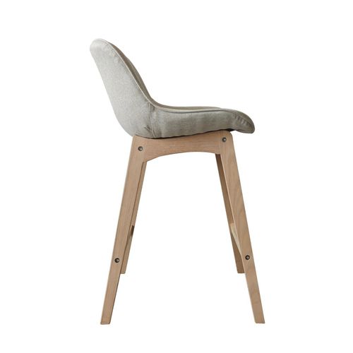 Lot De Chaises Mellow D'îlot Et Bar En Chêne Et Assise Tissu 65cm