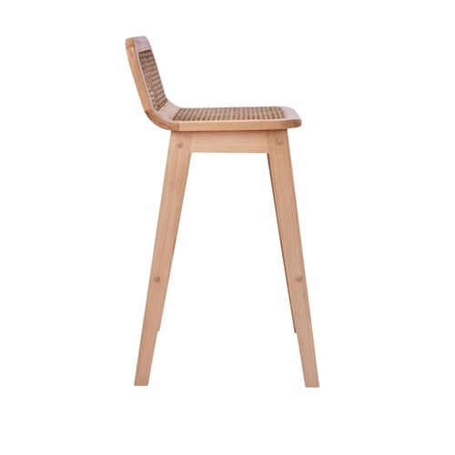 Lot De Chaises Sana D'îlot Et Bar En Chêne Et Assise Cannage 65cm
