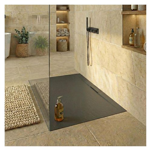 Receveur De Douche Mural Liva Aspect Ardoise Extra-plat