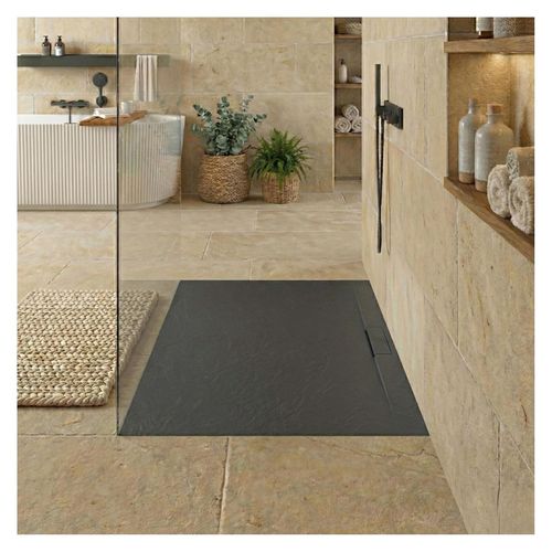 Receveur De Douche Mural Liva Aspect Ardoise Extra-plat