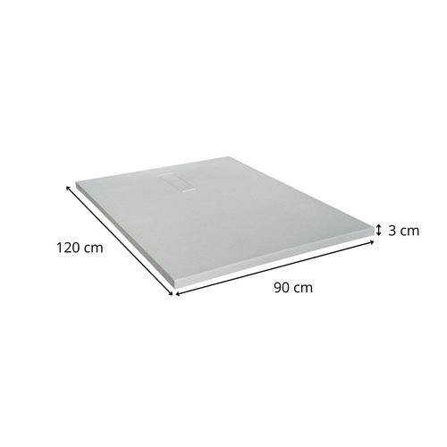 Receveur De Douche Soma Aspect Pierre Extra-plat Blanc