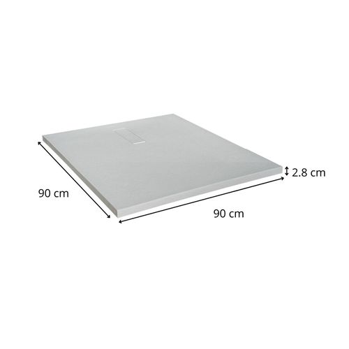 Receveur De Douche Soma Aspect Pierre Extra-plat Blanc