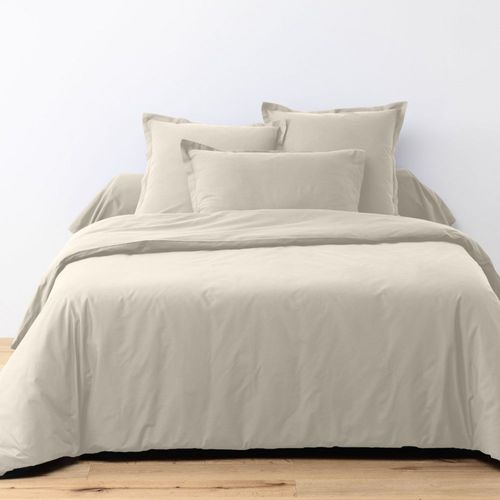Housse De Couette 140x200 Cm + 1 Taie D'oreiller 63x63 Cm Coton 57 Fils Ivoire