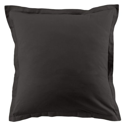 Housse De Couette 140x200 Cm + 1 Taie D'oreiller 63x63 Cm Coton 57 Fils Gris Foncé