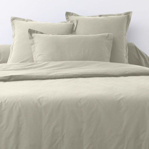 Housse De Couette 240x260 Cm + 2 Taies D'oreiller 63x63 Cm Coton 57 Fils Grège