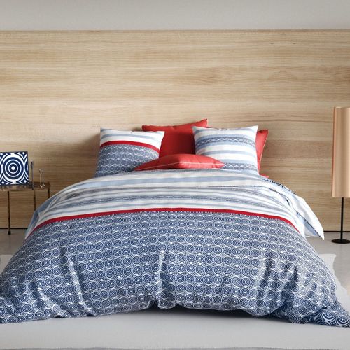 Housse De Couette 240x260 Cm + 2 Taies D'oreiller 63x63 Cm Coton 57 Fils Santorini