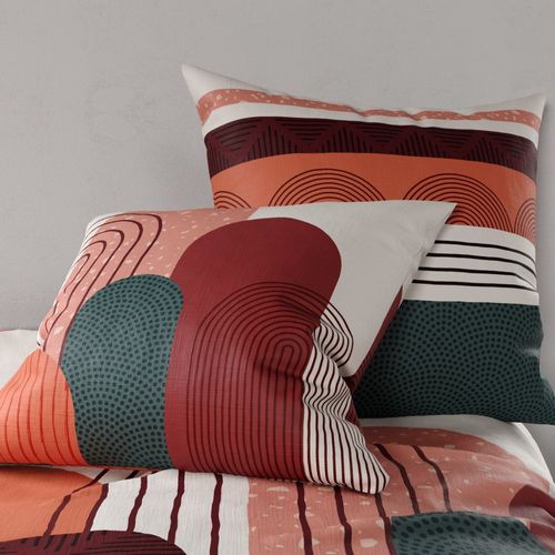 Housse De Couette 220x240 Cm + 2 Taies D'oreiller 63x63 Cm Coton 57 Fils Galio