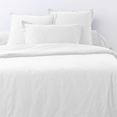 Lot De 2 Taies D'oreiller 50x70 Cm Coton 57 Fils Blanc