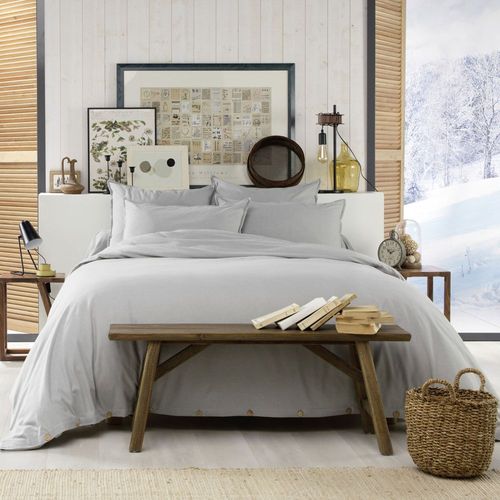 Housse De Couette 240x260 Flanelle De Coton Brume