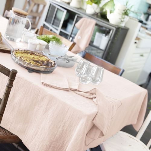 Nappe Rectangle 150x250 Cm Gaze De Coton Guimauve