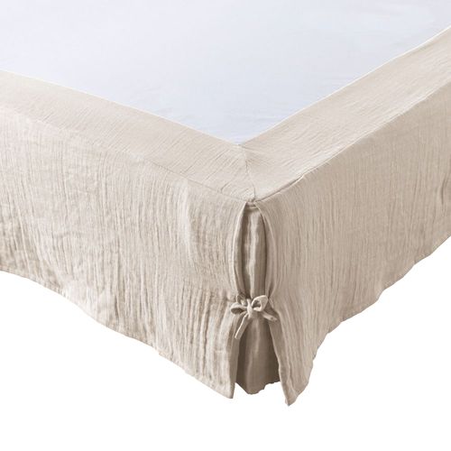 Cache Sommier 160x200 Cm Gaze De Coton Naturel