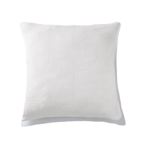 Taie D'oreiller 60x60 Cm Gaze De Coton à Fleurs Chantilly