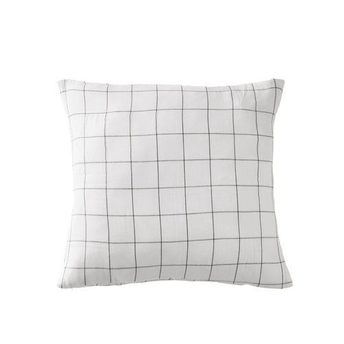 Taie D'oreiller 60x60 Cm Gaze De Coton à Grands Carreaux Chantilly