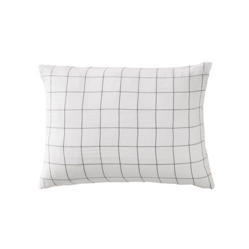 Taie D'oreiller 50x70 Cm Gaze De Coton à Grands Carreaux Chantilly