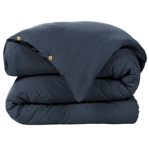 Housse De Couette 220x240 Cm En Gaze De Coton Minuit