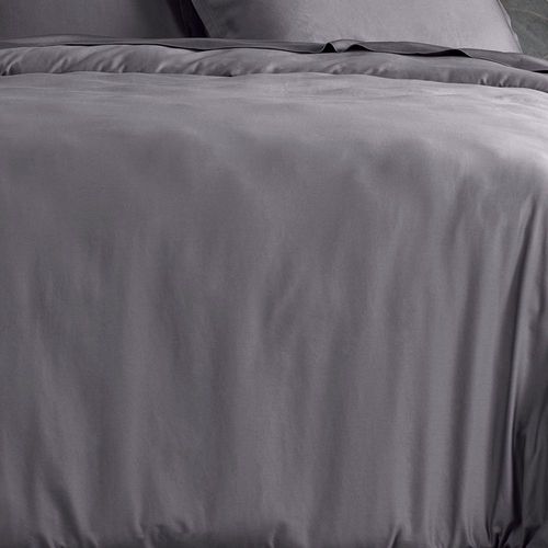 Housse De Couette 240x260 Cm Satin De Coton Gris