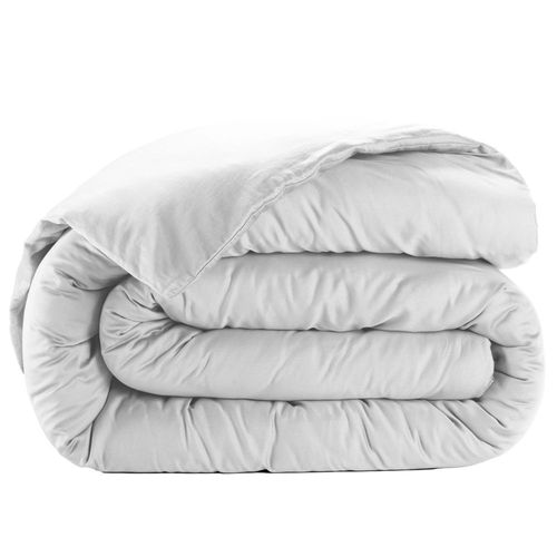 Housse De Couette 240x260 Cm Satin De Coton Blanc