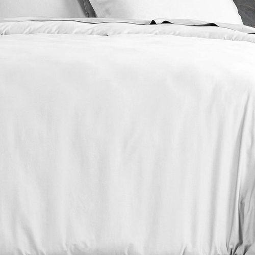 Housse De Couette 240x260 Cm Satin De Coton Blanc
