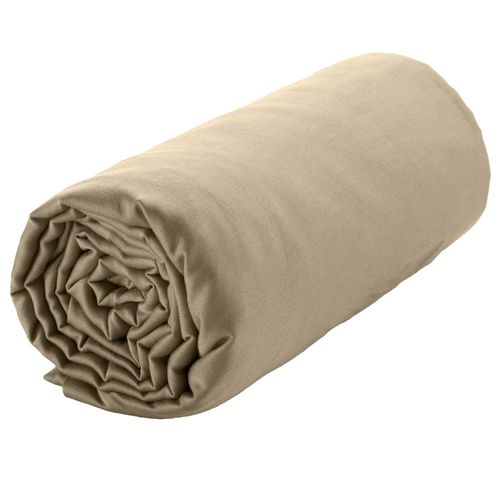 Drap Housse 160x200 + 30 Cm Satin De Coton Beige
