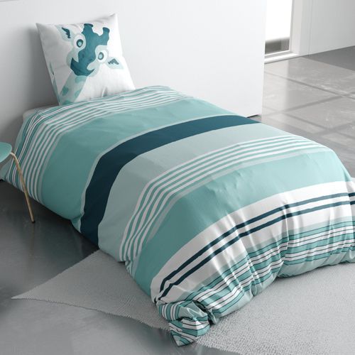 Parure De Lit Enfant 140x200 Cm Coton Louma Bleu