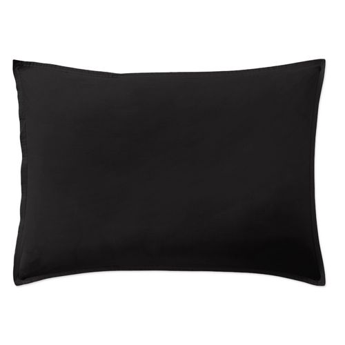 Taie D'oreiller 50x70 Cm Percale De Coton Noir
