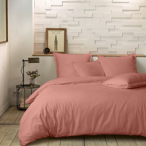 Taie D'oreiller 50x70 Cm Percale De Coton Rose Poudré