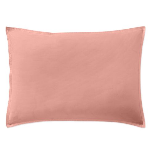 Taie D'oreiller 50x70 Cm Percale De Coton Rose Poudré