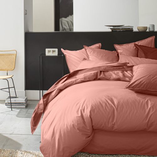 Housse De Couette 220x240 Cm Percale De Coton Rose Poudré