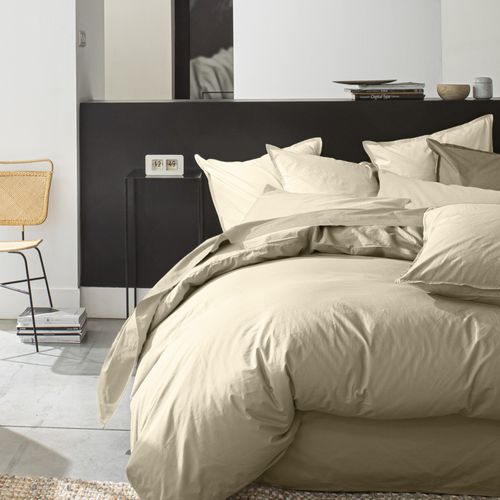 Housse De Couette 240x260 Cm Percale De Coton Ecru Naturel