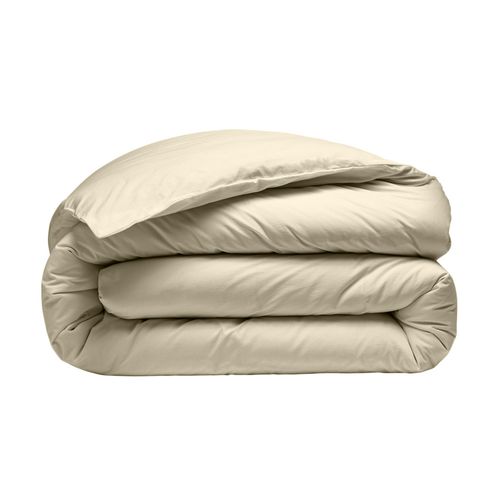 Housse De Couette 220x240 Cm Percale De Coton Ecru Naturel