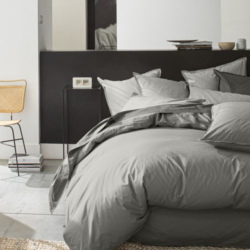 Housse De Couette 220x240 Cm Percale De Coton Gris Perle