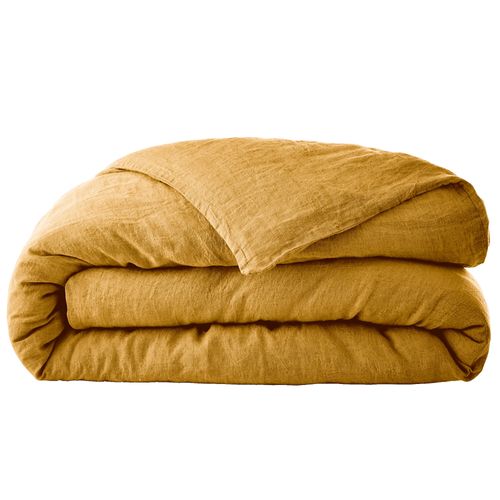 Housse De Couette 220x240 Cm Lin Français Miel