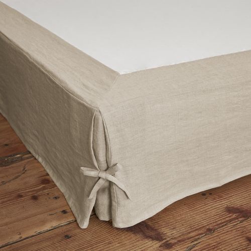 Cache Sommier 140x190 Cm Lin Français Sable