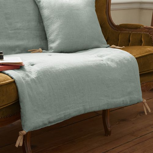 Bout De Lit 90x200 Cm Lin Français Eucalyptus