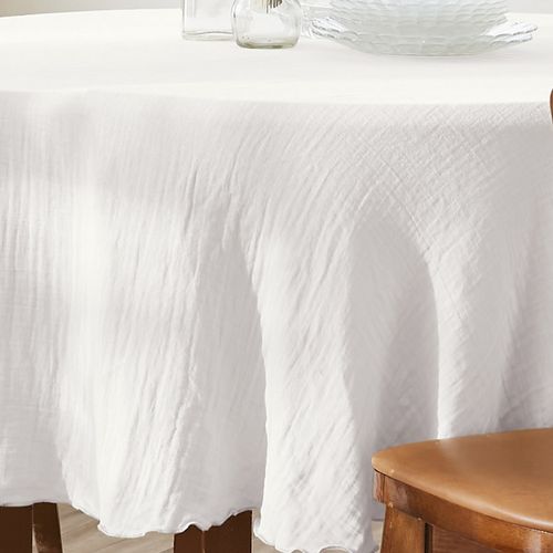 Nappe Ronde 180x180 Cm Gaze De Coton Chantilly