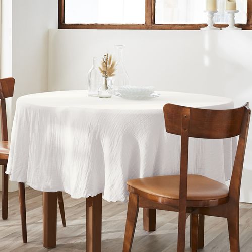 Nappe Ronde 180x180 Cm Gaze De Coton Chantilly