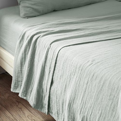 Drap Plat 240x300 Cm Gaze De Coton Eucalyptus