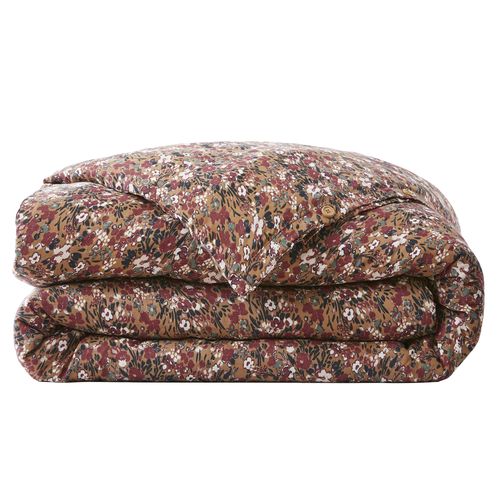 Housse De Couette 200x200 Cm Gaze De Coton Nora Camel