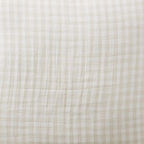 Taie D'oreiller 50x70 Cm Gaze De Coton Quadri Naturel